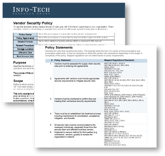 Vendor Security Policy Template